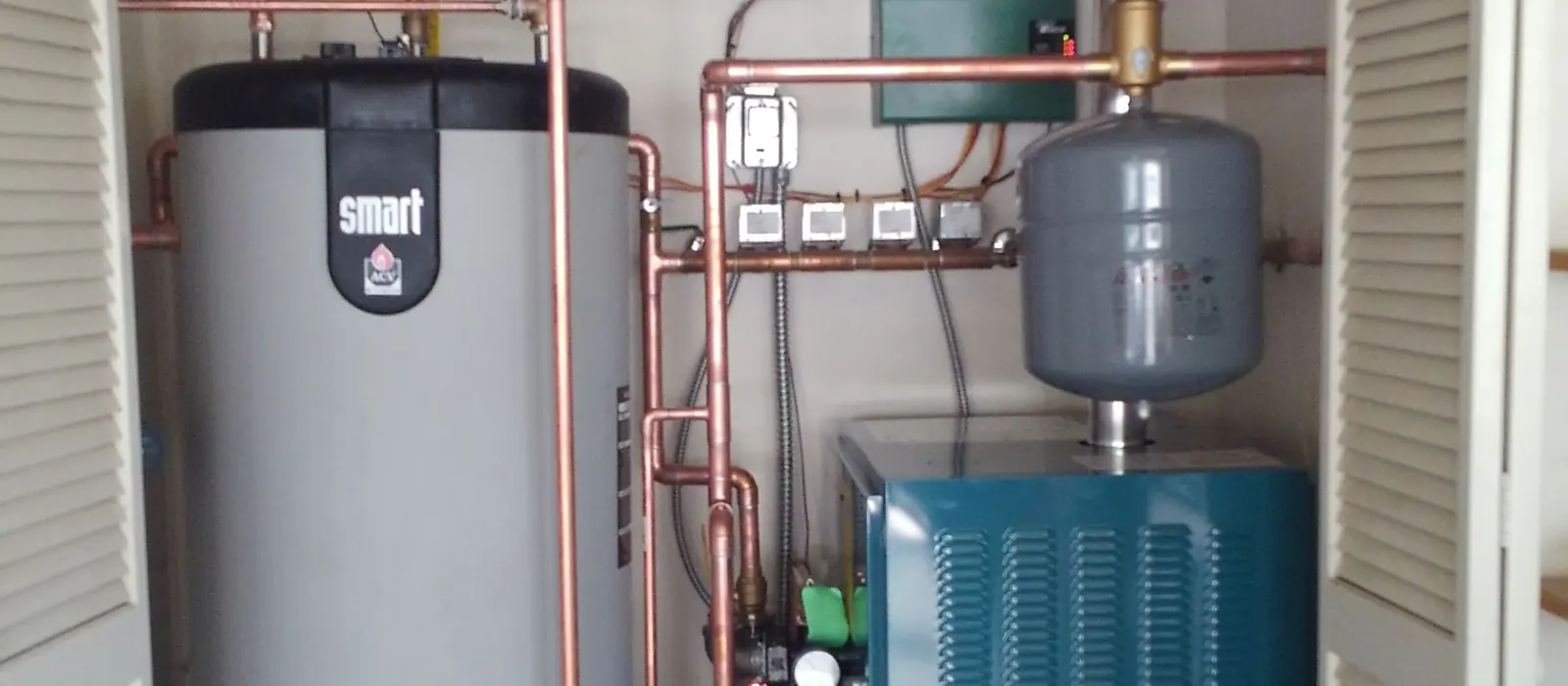 New power-vented boiler and indirect water heater replacement by Rapid City Plumbing
