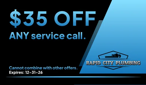 $35 Off Any Service Call coupon from Rapid City Plumbing