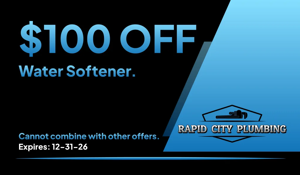 $100 Off a Water Softener — Rapid City Plumbing coupon